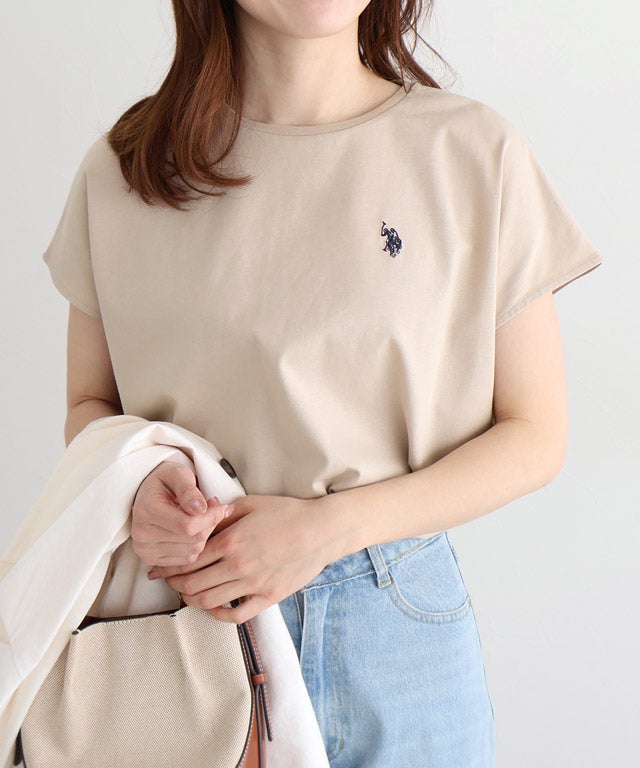 163cm / グレージュ×ネイビー / M