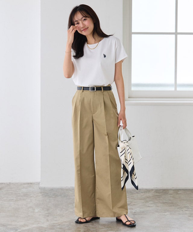 162cm / オフホワイト×ネイビー / M