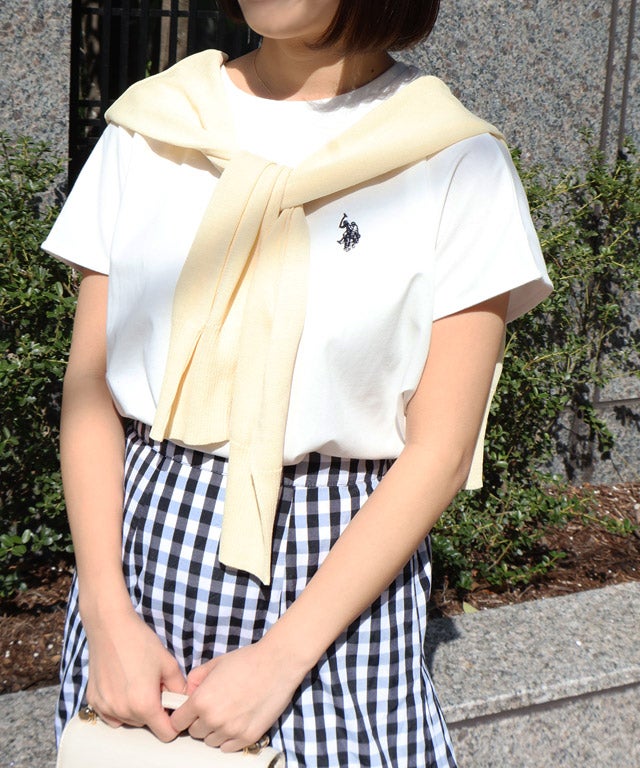 150cm / オフホワイト×ネイビー / M