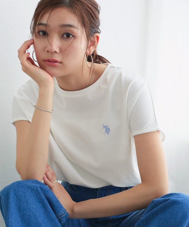 166cm / オフホワイト×ブルー / M