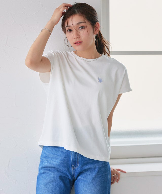 166cm / オフホワイト×ブルー / M