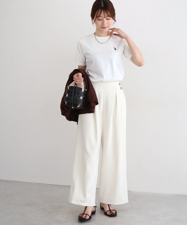 163cm / オフホワイト×ブラウン / M