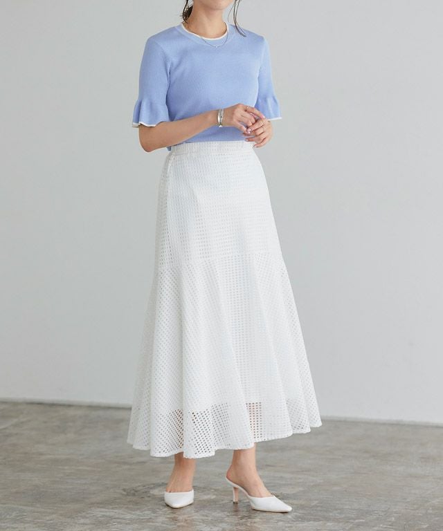 167cm / ブルー×アイボリー / M