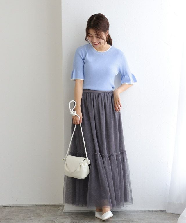 150cm / ブルー×アイボリー / M