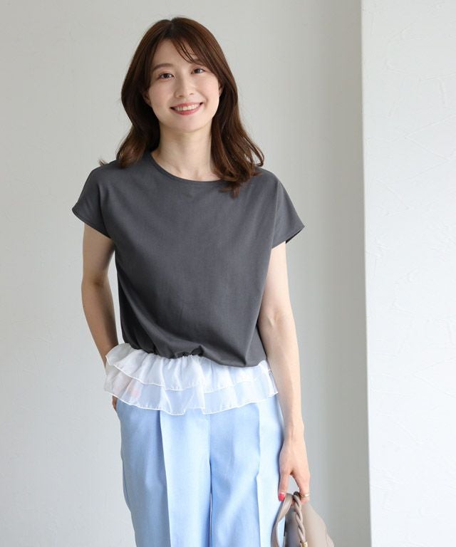 163cm / チャコール×オフホワイト / M