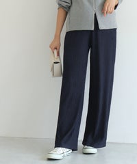 ジャカードプリーツワイドパンツ