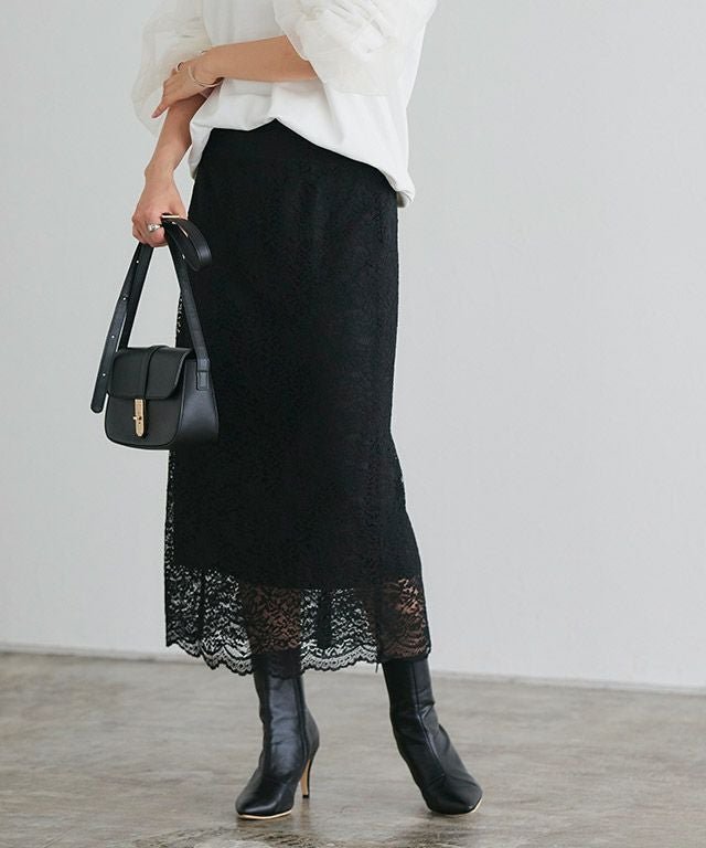 Iラインレースロングスカート 【Pierrot】 | 【公式】Pierrot（ピエロ