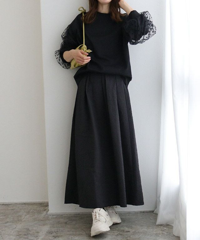 163cm / ブラック×ドット / M