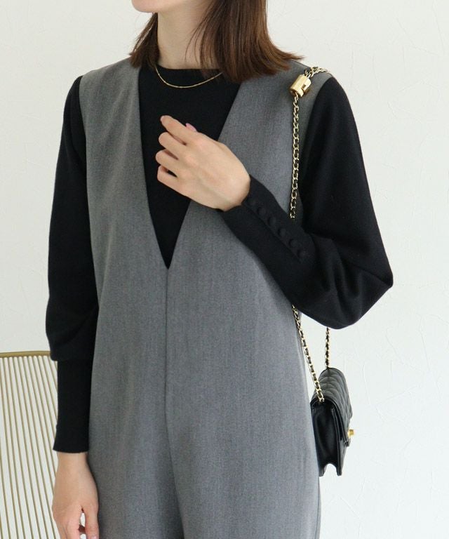 163cm / ブラック / クルーネック / M