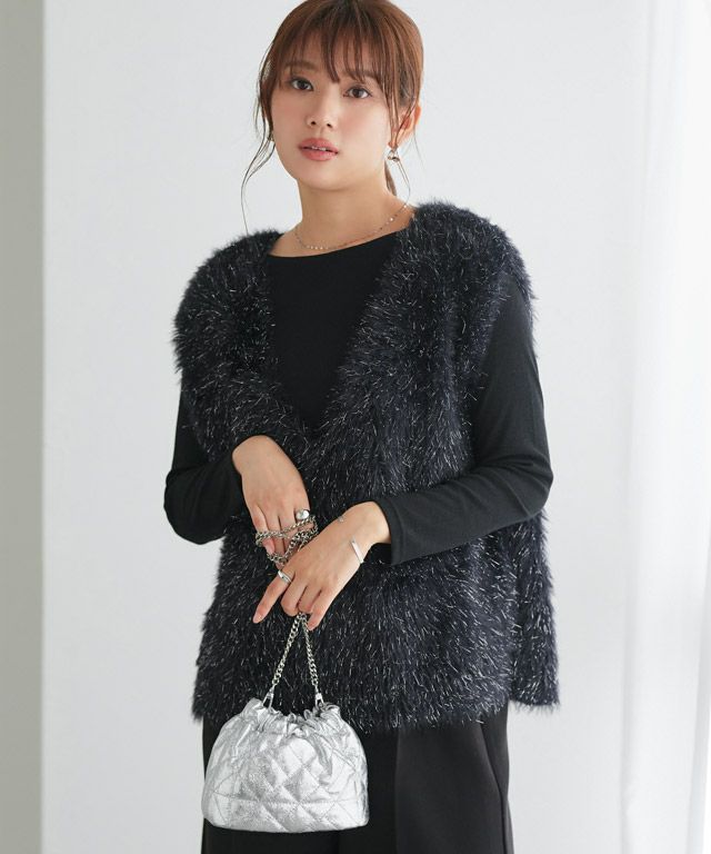 ラメシャギーニットベスト【スピード配送】 | 【公式】Pierrot（ピエロ