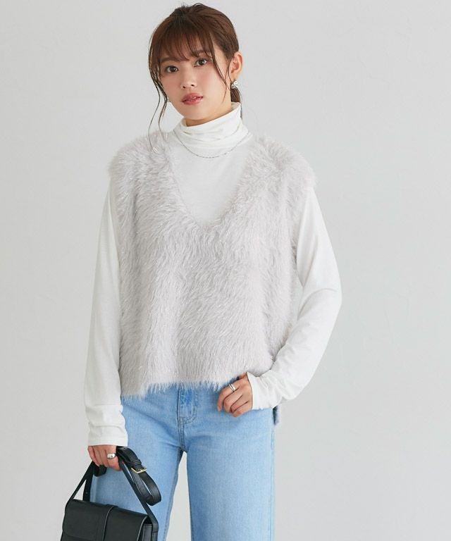 ラメシャギーニットベスト【スピード配送】 | 【公式】Pierrot（ピエロ