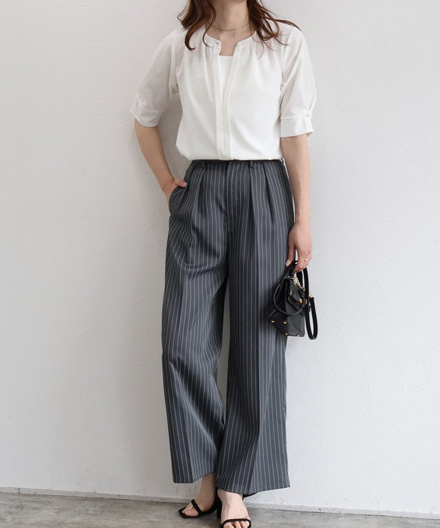 163cm / ストライプ / チャコール / M