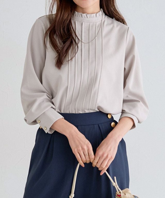 フリルネックタックTブラウス【Pierrot】◇送料無料 | 【公式】Pierrot