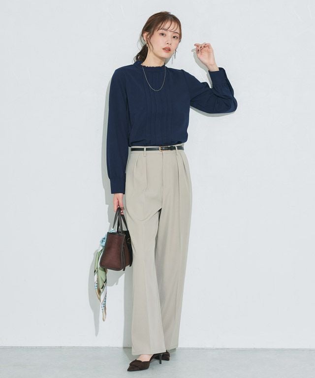 フリルネックタックTブラウス【Pierrot】◇送料無料 | 【公式】Pierrot