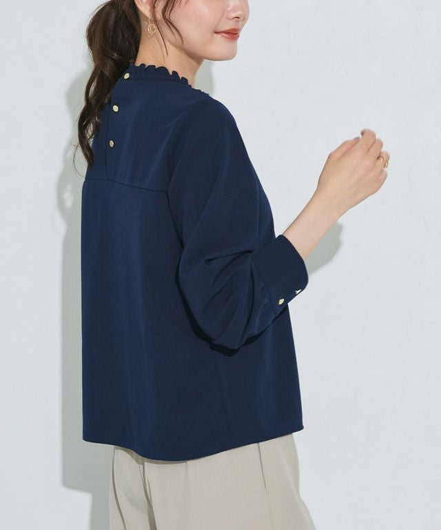 フリルネックタックTブラウス【Pierrot】◇送料無料 | 【公式】Pierrot