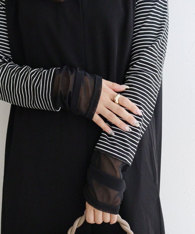 150cm / ボーダー / タートルネック / シアーカフス / M