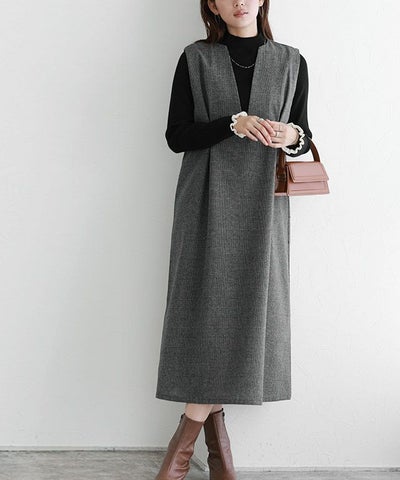 選べる柄タックジャンパースカート