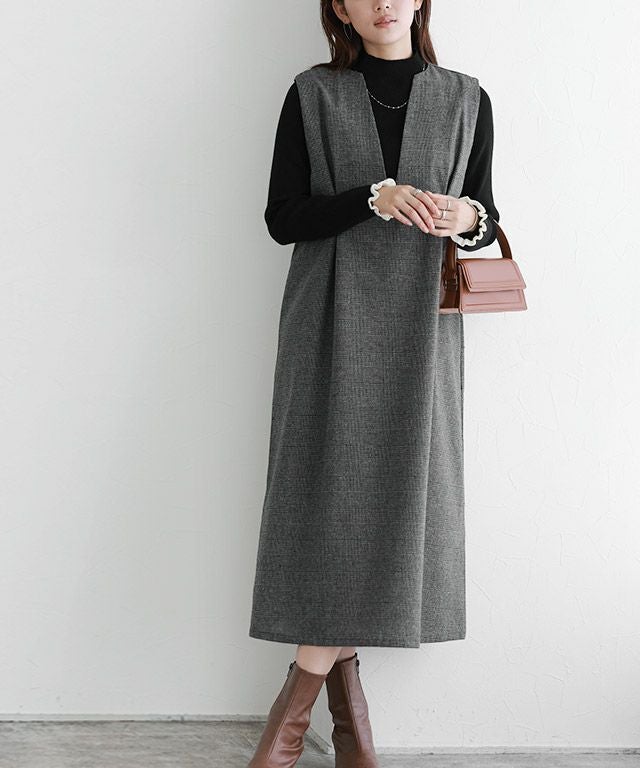 選べる柄タックジャンパースカート