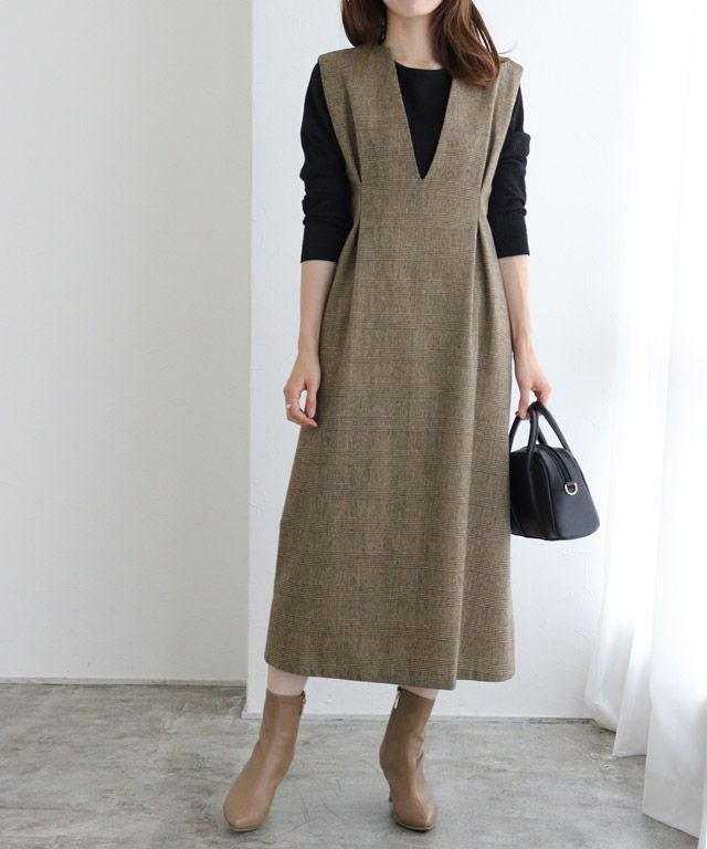 163cm / チェック / ブラウン / M