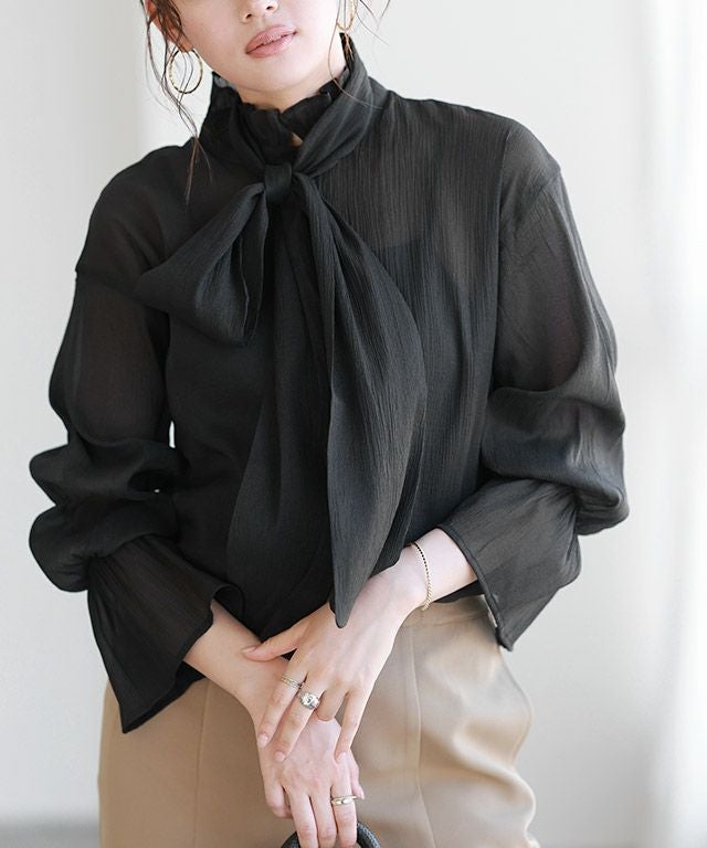 リボンフリルブラウス【Pierrot】【スピード配送】 | 【公式】Pierrot