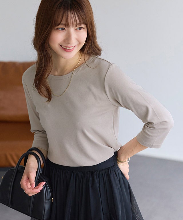 163cm / グレージュ / 七分袖 / M