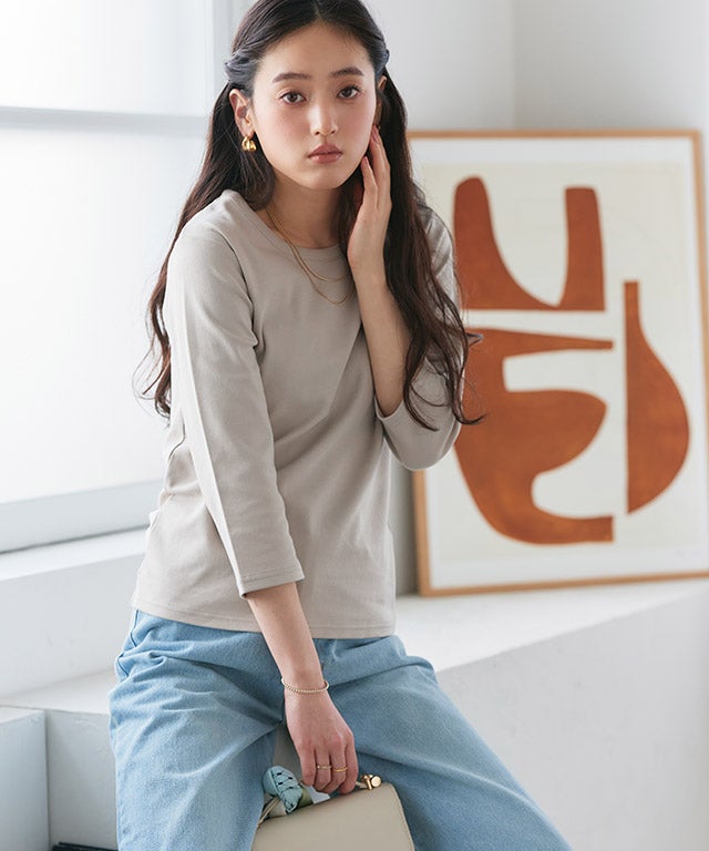 160cm / グレージュ / 七分袖 / M