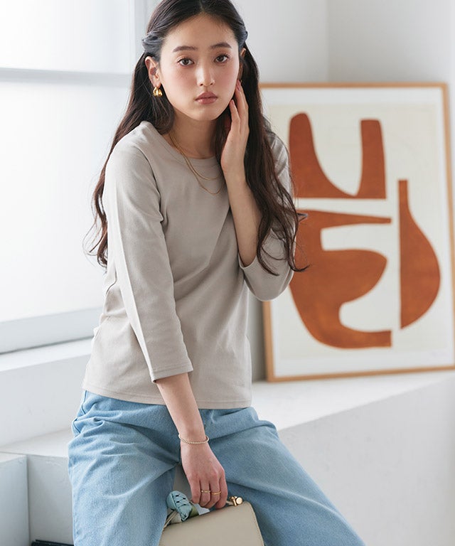 160cm / グレージュ / 七分袖 / M