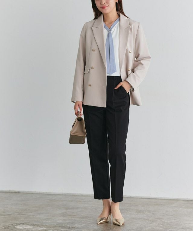 166cm / オフホワイト×グレイッシュブルー / M