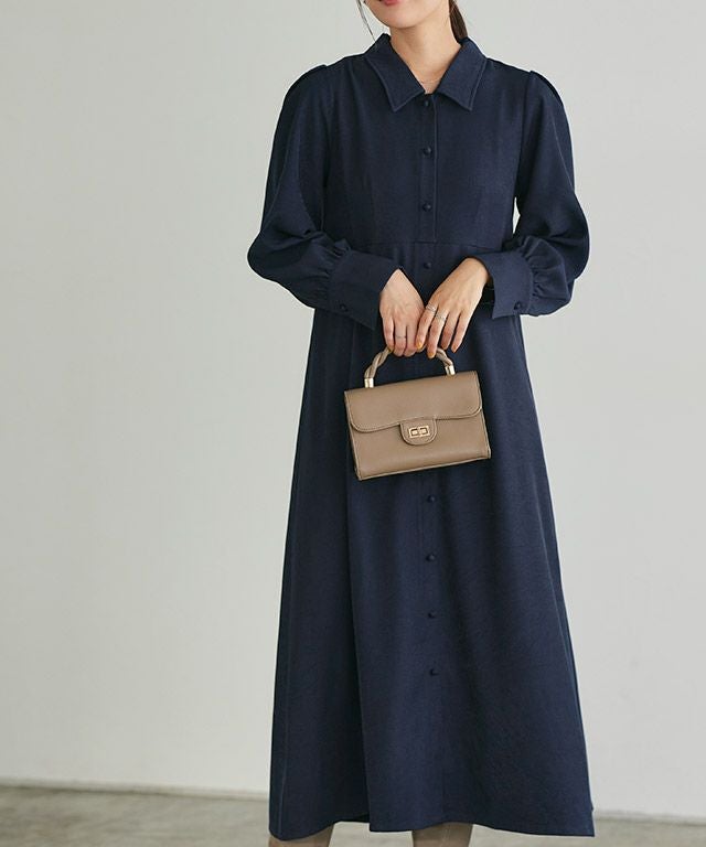 襟付きクルミボタンフレアワンピース | 【公式】Pierrot（ピエロ