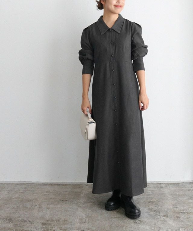 襟付きクルミボタンフレアワンピース | 【公式】Pierrot（ピエロ