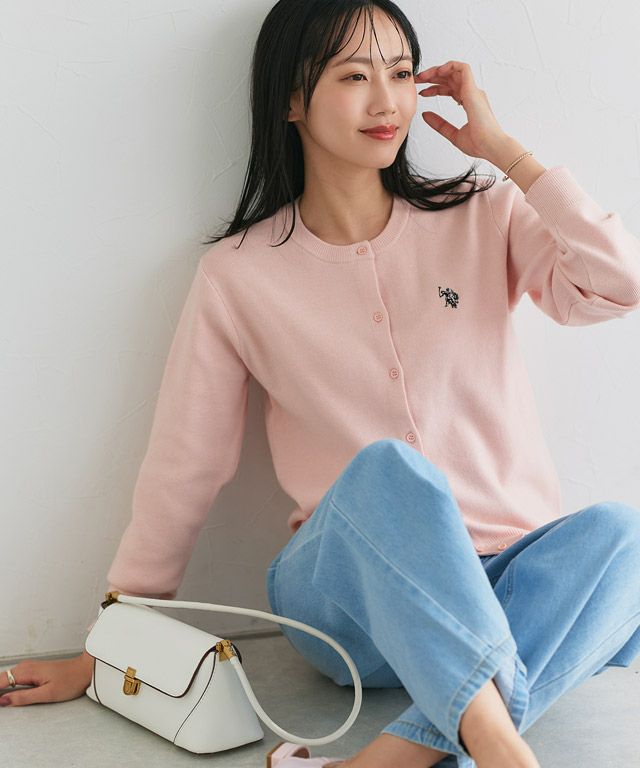 162cm / ベビーピンク×ネイビー / M