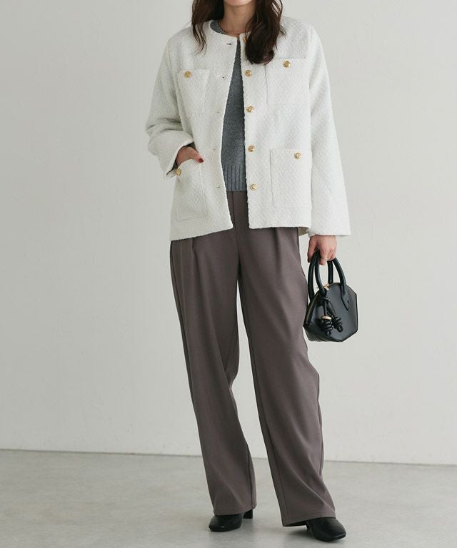 167cm / ツイード/オフホワイト / M