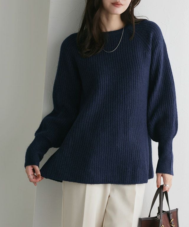 ふんわりウォッシャブルボリューム袖フレアニット | 【公式】Pierrot