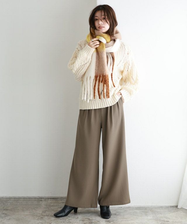 細見えタックワイドパンツ | 【公式】Pierrot（ピエロ）レディース