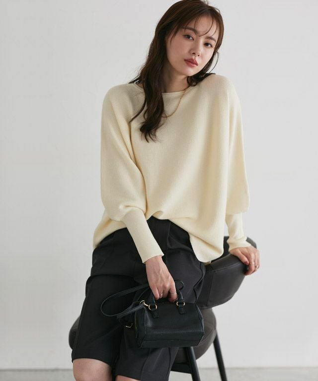 167cm / オフホワイト / ボートネック / M