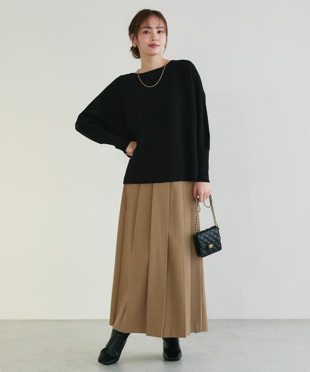 167cm / ブラック / ボートネック / M