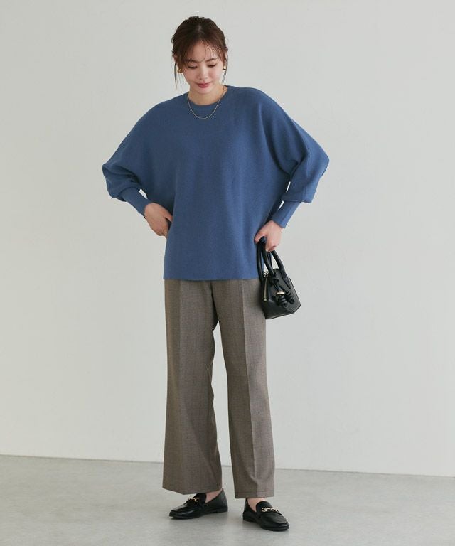 167cm / ブルー / クルーネック / M