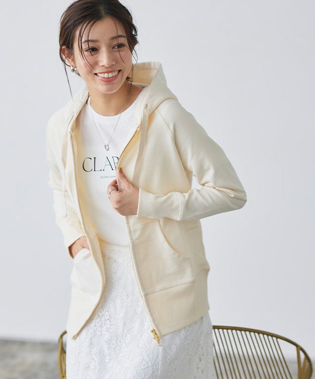 裏毛ZIPラグランパーカー | 【公式】Pierrot（ピエロ）レディース