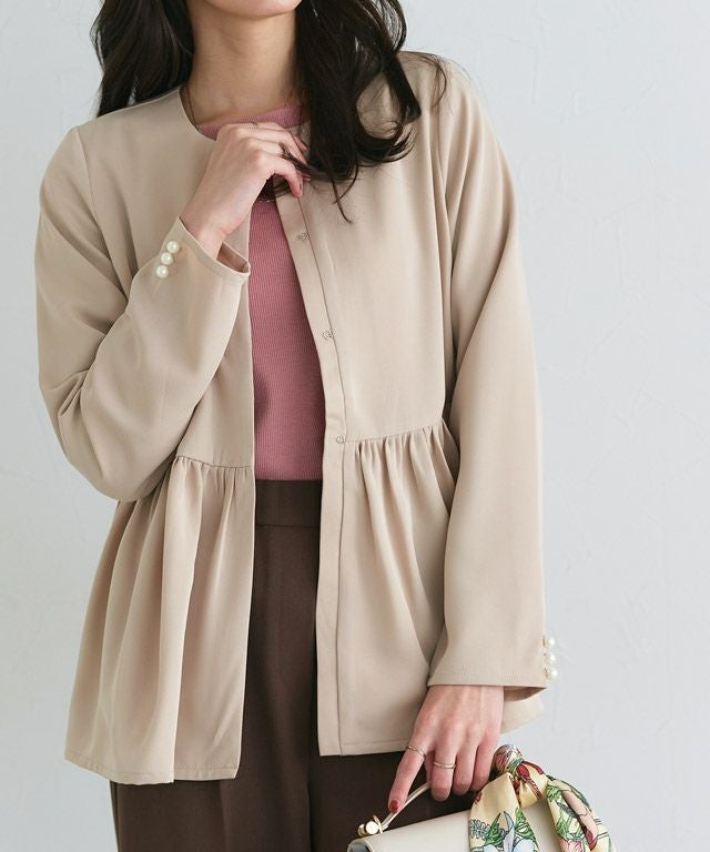 A会場】パールフリルジャケットセットアップ 【スピード配送】 ◇送料