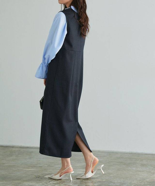 166cm / ツイード / ネイビー / M