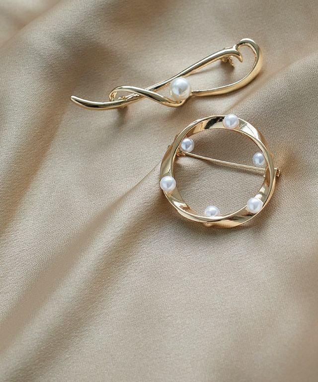 選べるデザインパールブローチ