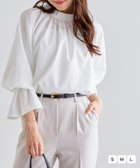 キャンディースリーブギャザーブラウス