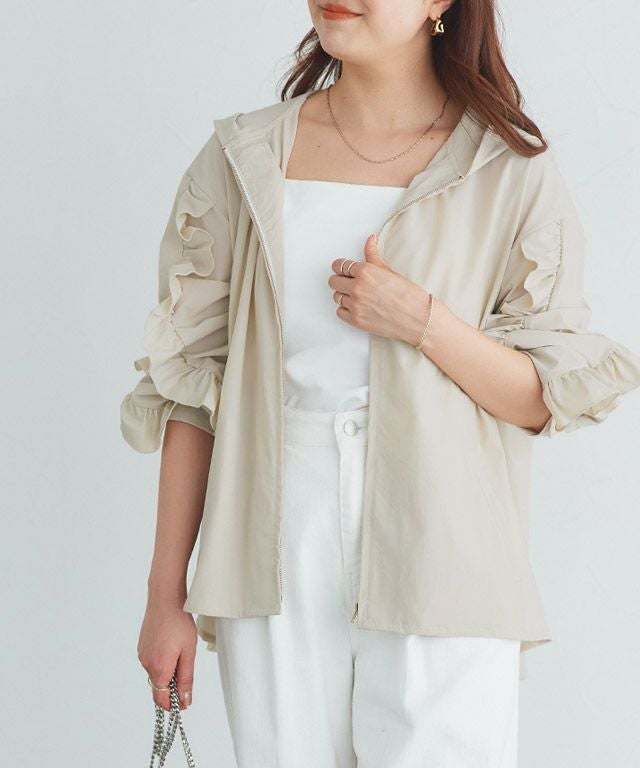 UVカットフリルデザインフードブルゾン | 【公式】Pierrot（ピエロ