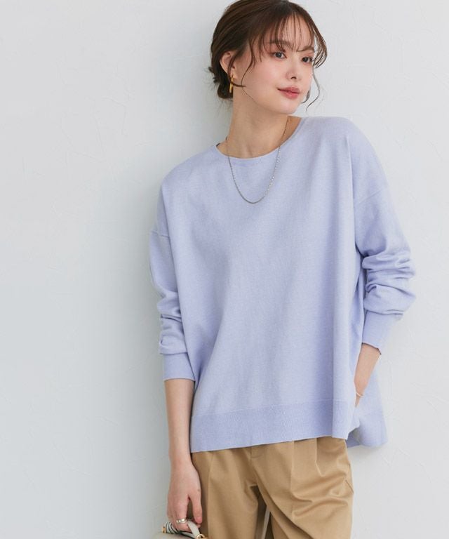 167cm / アッシュブルー / ボートネック / M