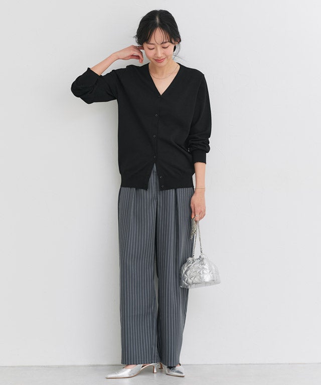 162cm / ストライプ / チャコール / M