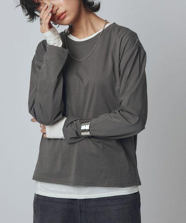 166cm / チャコール×オフホワイト / M