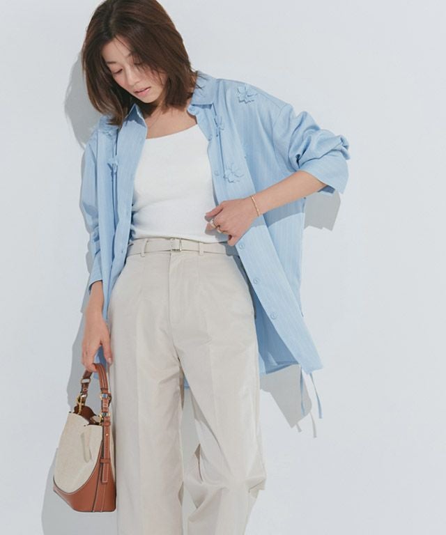 167cm / ストライプ / ブルー / M