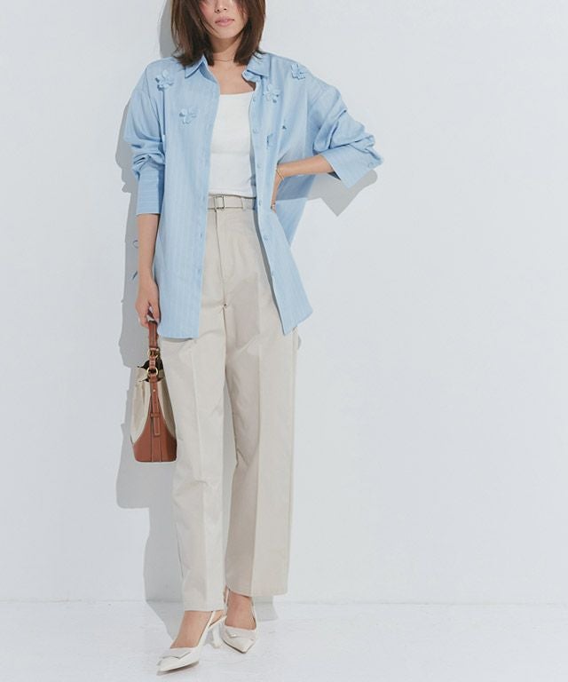 167cm / ストライプ / ブルー / M