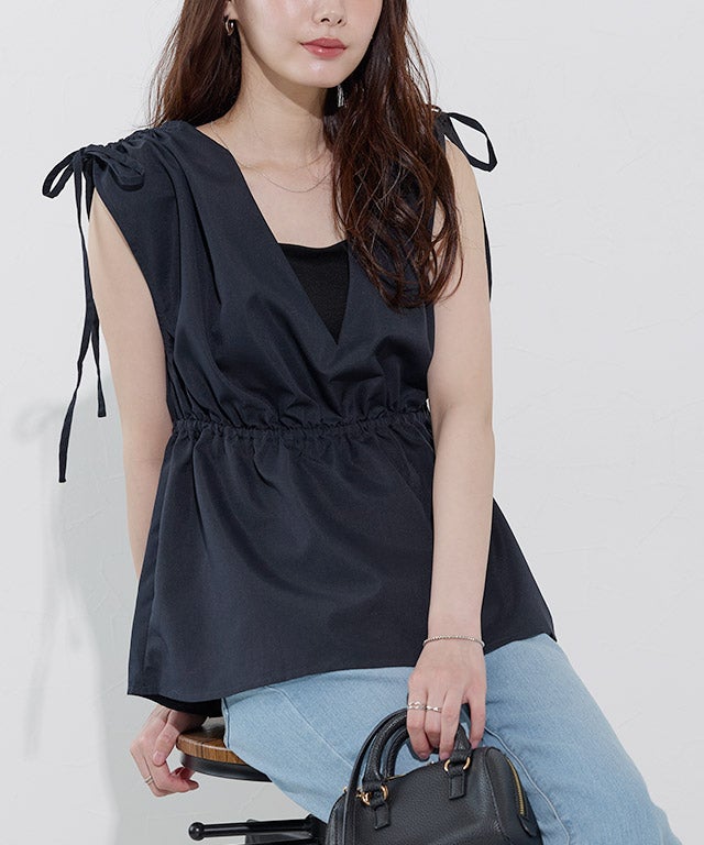 ペプラムビスチェトップス