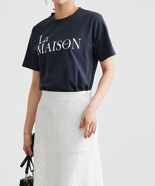 167cm / D / ネイビー×オフホワイト / M